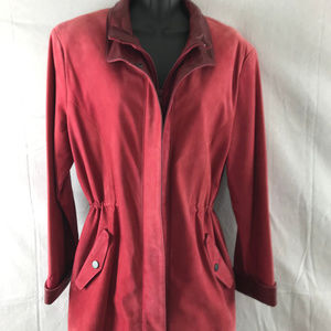 Women's XS Red 100% Soft Leather Jacket Coat